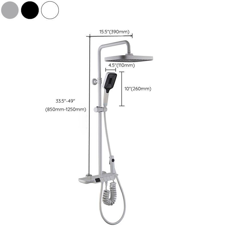 Wall Mounted Shower Metal Shower Faucet Arm Shower System with Slide Bar