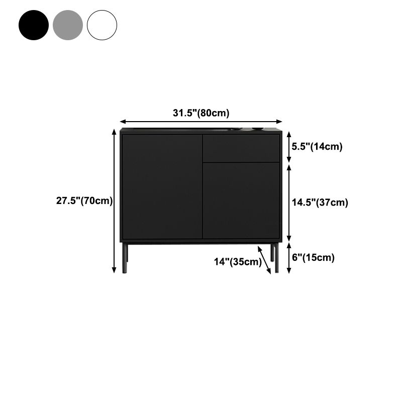 Modern Rectangle Storage Cabinet Sideboard Wooden Sideboard with Drawers and Doors