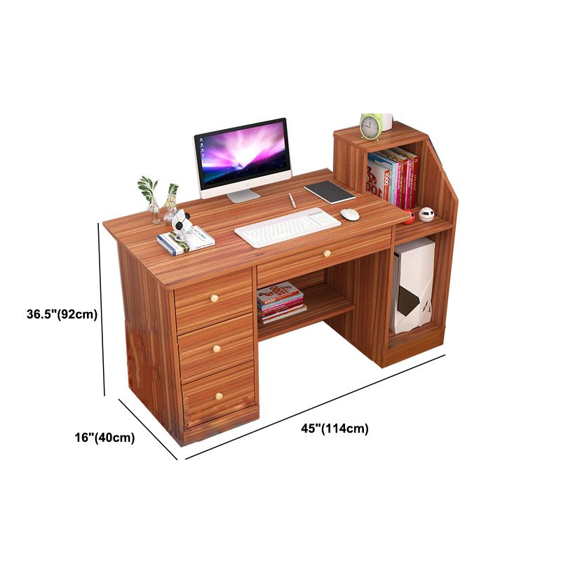 Contemporary Wood Credenza Desk Rectangular Home Writing Desk