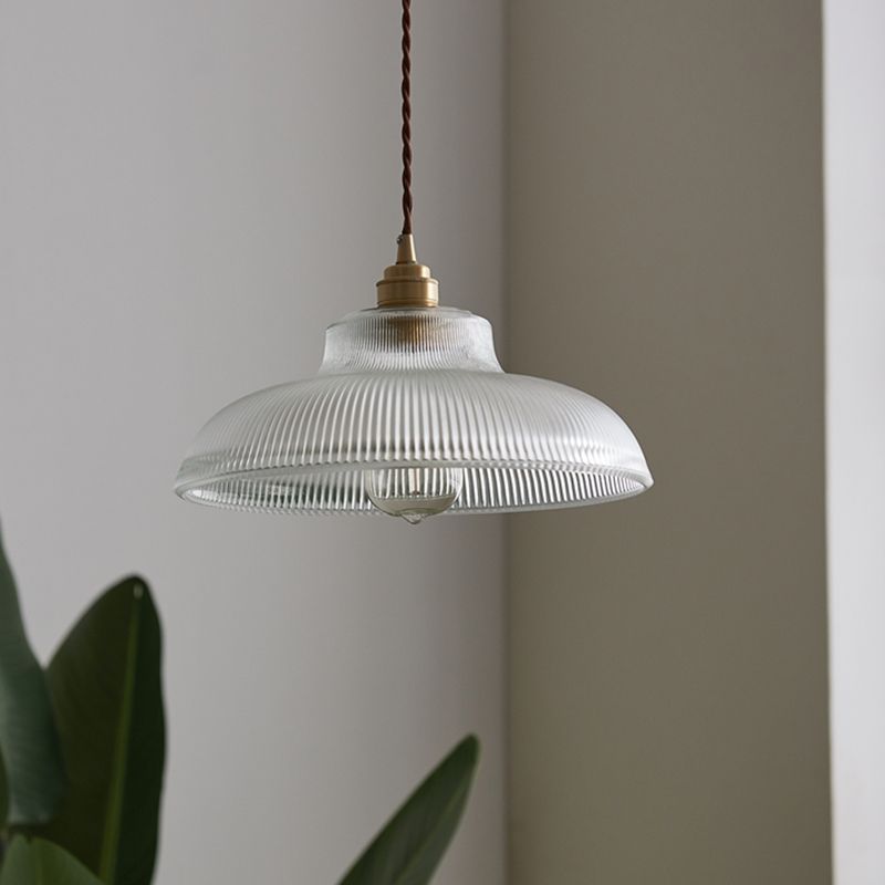 Retro Industrial 1 lichte hangende prismatische heldere koepel koepel hanglamp voor woonkamer