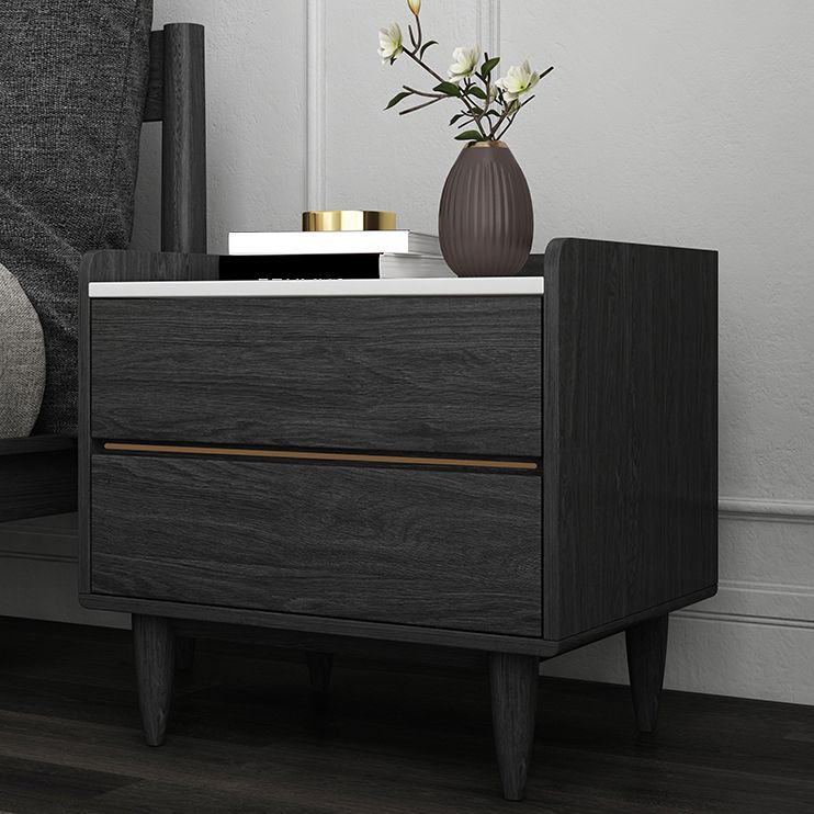 Contemporary Bed Nightstand Drawer Storage Night Table for Bedroom