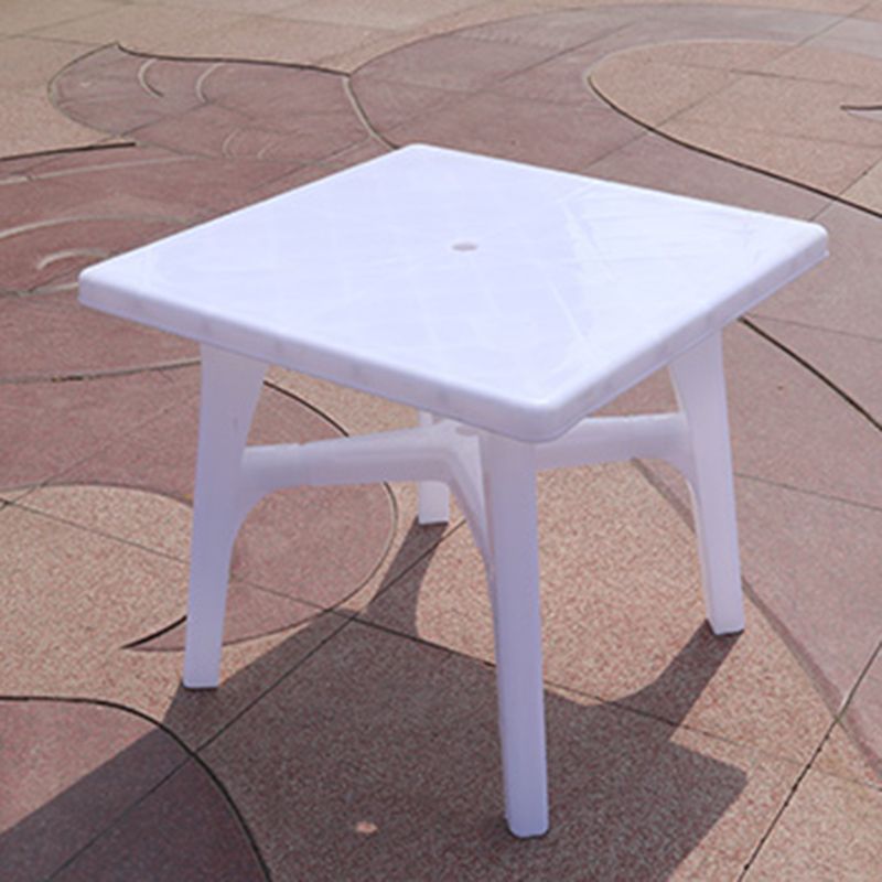 Plastic Water Resistant Patio Table Square /Round with Umbrella Hole