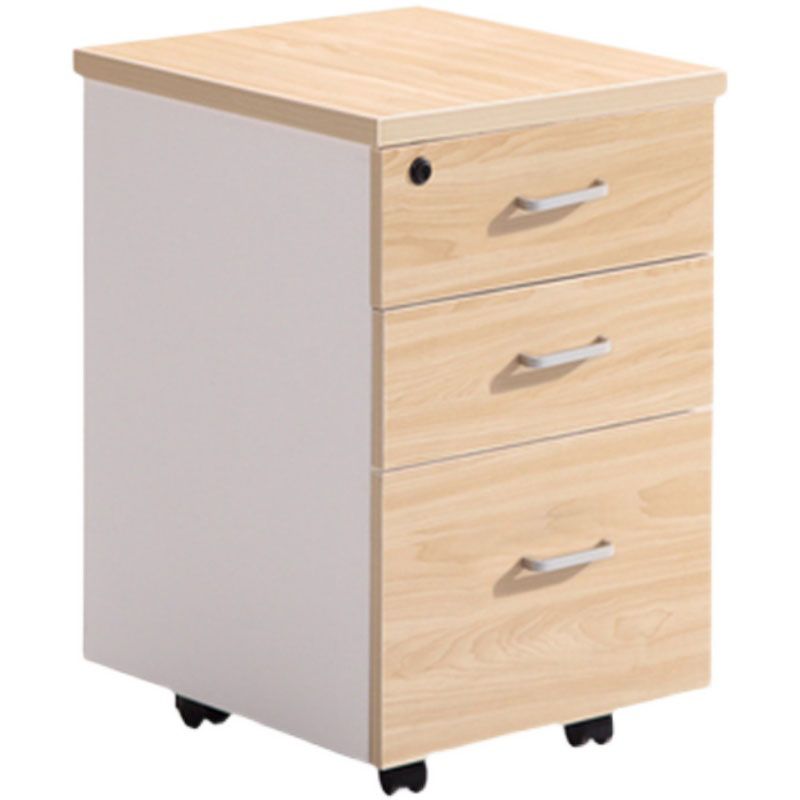 Contemporary Style Filing Cabinet Wood Vertical File Cabinet with Locking Storage