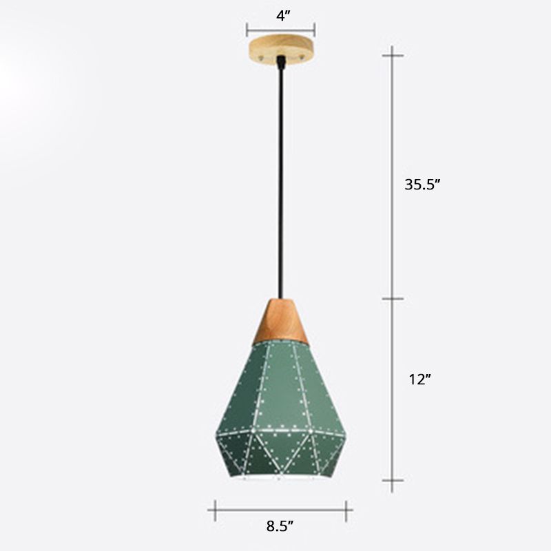 Laser-Cut Hanging Light Fixture Nordic Metal 1 Head Dining Room Ceiling Pendant Lamp