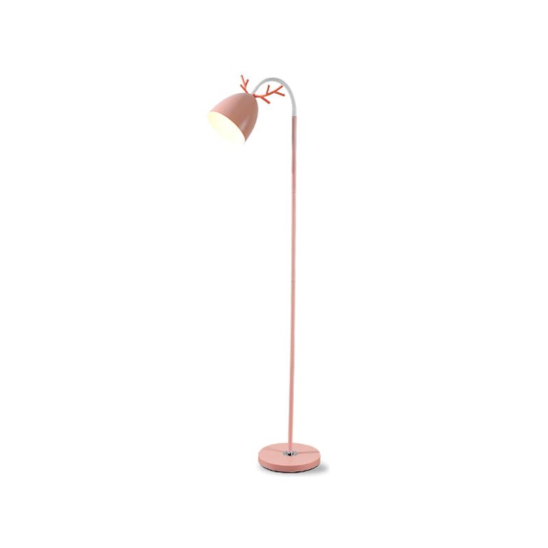 Macaron Metal Floor Reading Lamp 1-Light Floor Light for Living Room