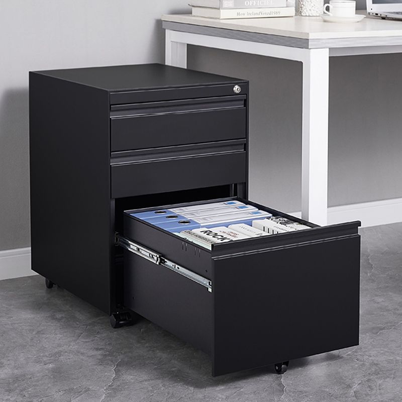 Modern Office Metal File Cabinet 3 Drawers Vertical Cabinet with Lock and Storage