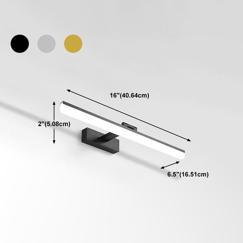 Lámparas de tocador LED lineal lámpara de espejo LED moderno iluminación frontal para baño