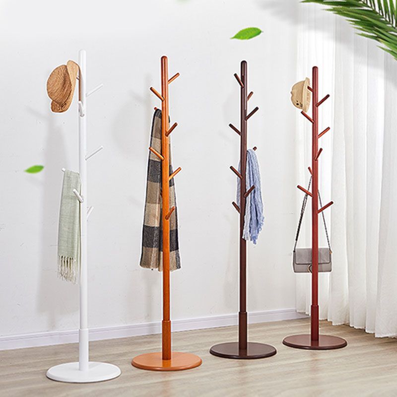 Modern Hall Tree Hooks Entry Hall Treein Dark Oak Wood Coat Hanger