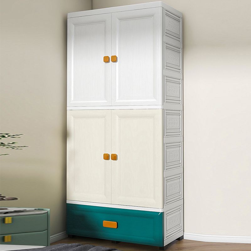 Rectangle Kid's Airmoire Plastic Youth Armoire with Garment Rod