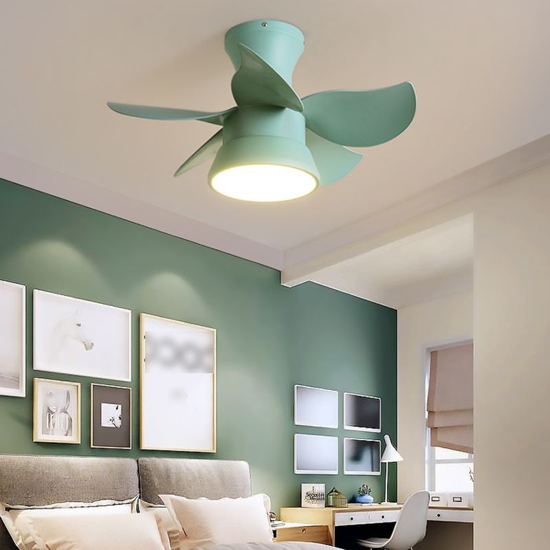 Ceiling Fan Light Metal LED Nordic Ceiling Flush Mount for Kids Bedroom