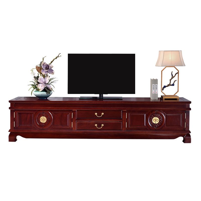 Wooden TV Cabinet Classical Storage TV Stand for Living Room