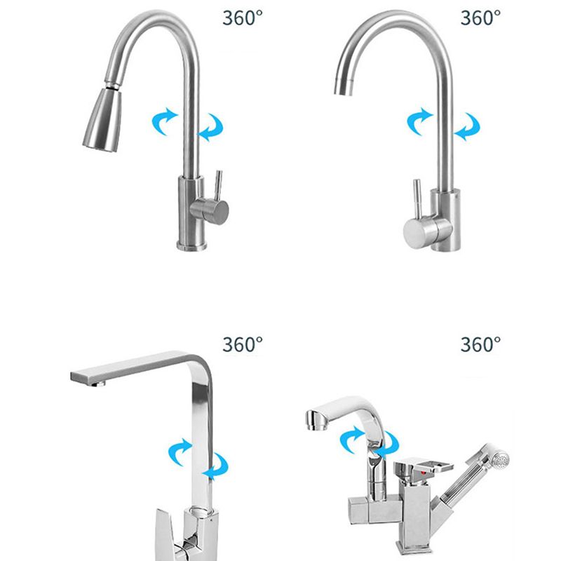 Contemporary Style Kitchen Sink Stainless Steel 2 Holes Drop-In Kitchen Double Sink