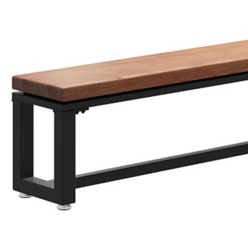 Mid-Century Modern Solid Wood Bench Rectangle Seating Bench with Legs