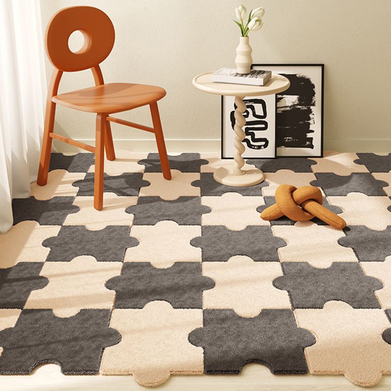 Indoor Carpet Tiles Puzzle Detail Level Loop Stain Resistant Carpet Tiles