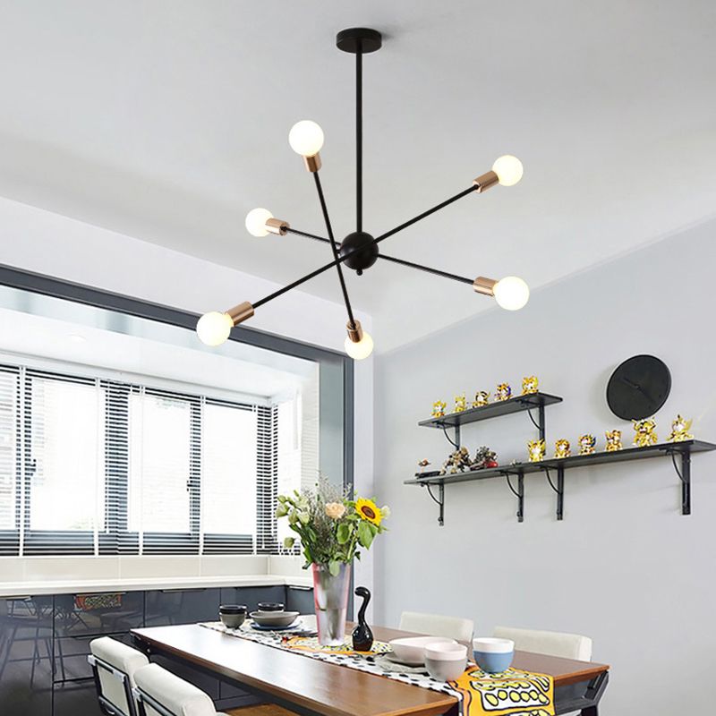 Metal Line Spark Chandelier Contemporary Pendant Light for Kitchen Dining Room