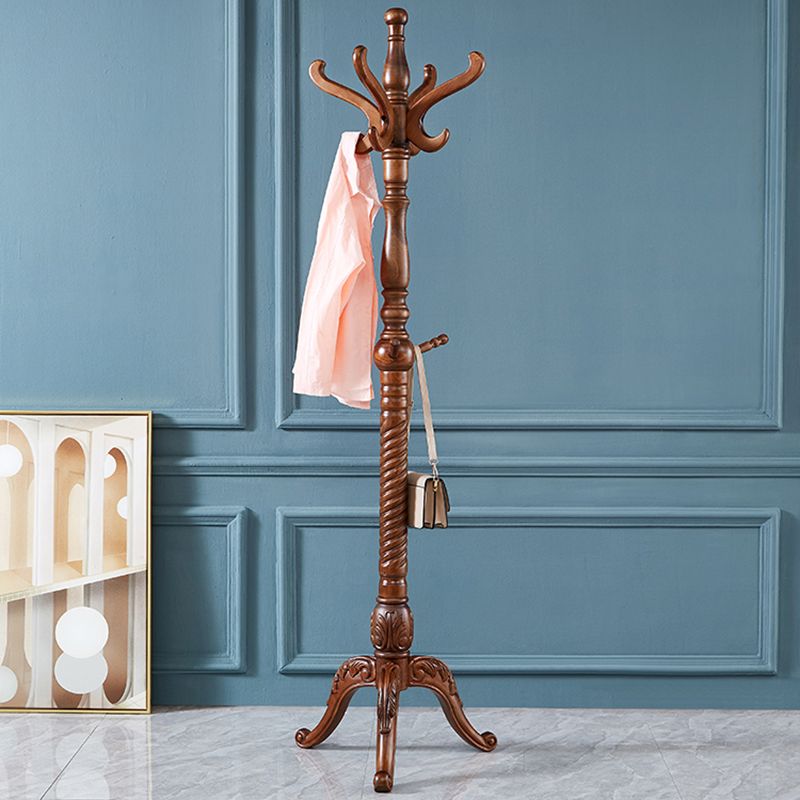 Solid Wood Coat Rack Traditional Simple Living Room Floor Coat Hanger