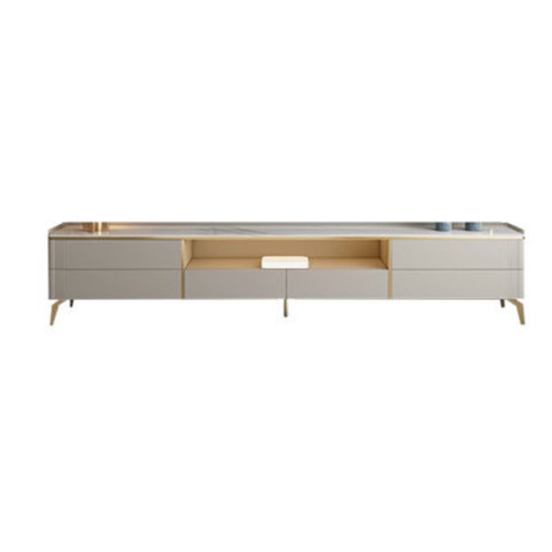 Stone Media Console Modern Media Console TV Stand for Living Room