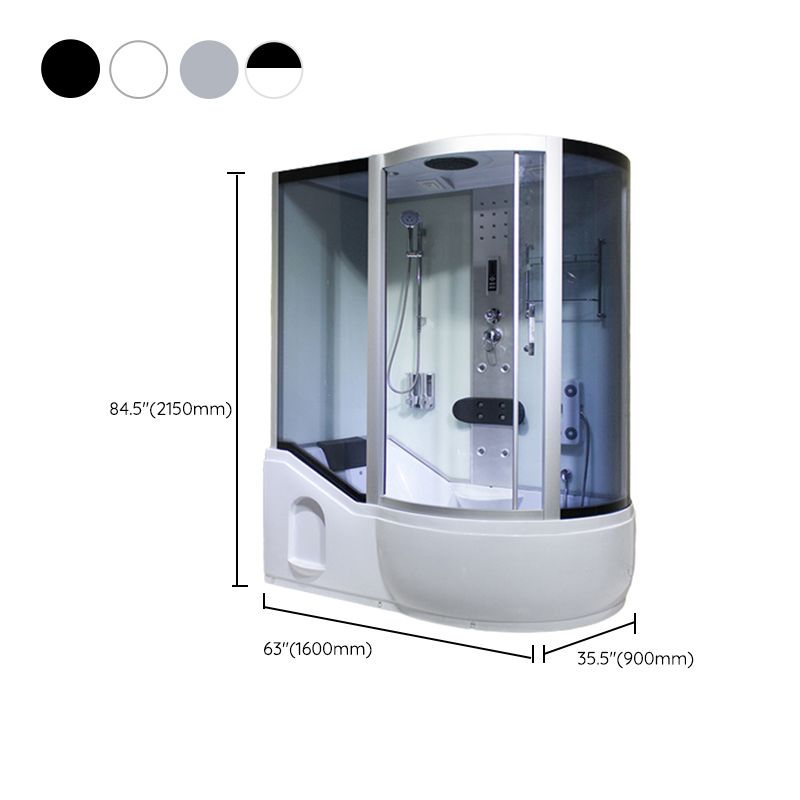 Tempered Glass Shower Stall Corner Shower Stall with Towel Bar