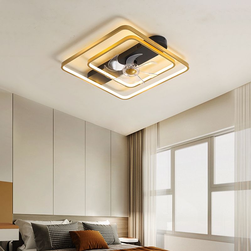 Luce ventilatore a soffitto lineare minimalista LED METALLICA LED LED MONTATA