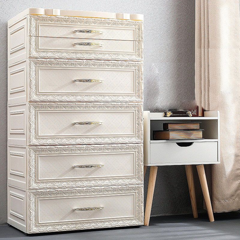 Modern Chest Kids Nightstand Plastic Nursery Dresser for Kids Room