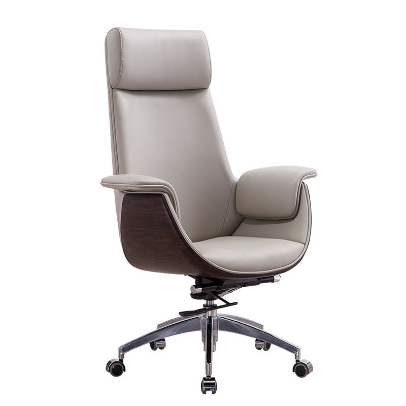 Metal Frame Office Chair Upholstered Arm High / Mid Back Task Chair with Wheels