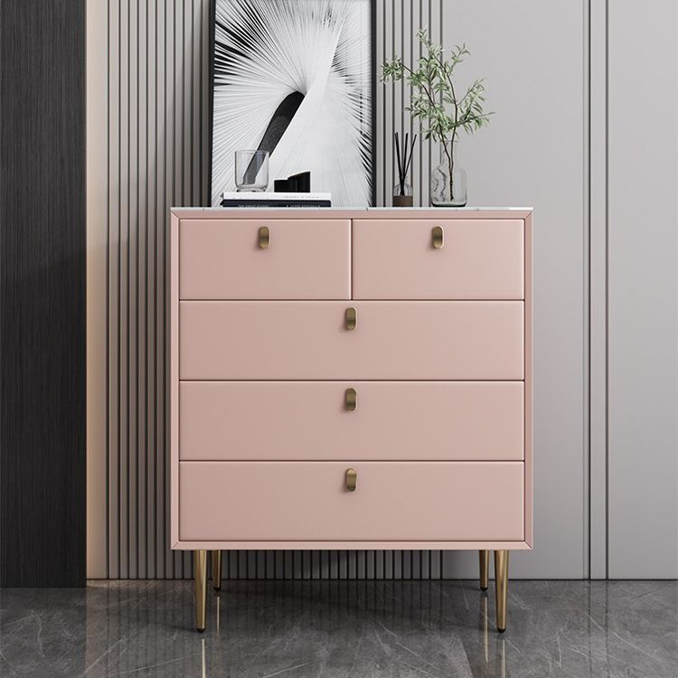 Vertical Wood Lingerie Chest Modern Bedroom Storage Chest with 5 Drawers