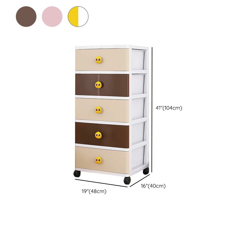 Ultra Modern Vertical Kids Dressers Plastic Nursery Dresser with Drawers for Home