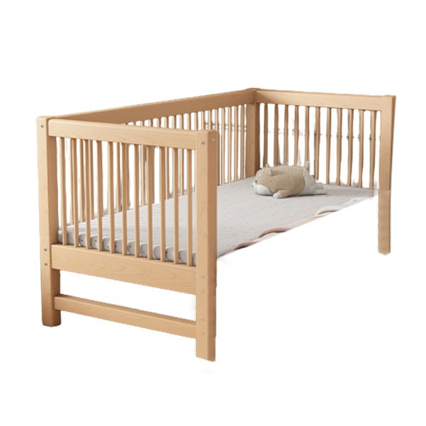 Scandinavian Guardrail Nursery Bed Solid Wood Standard Baby Crib