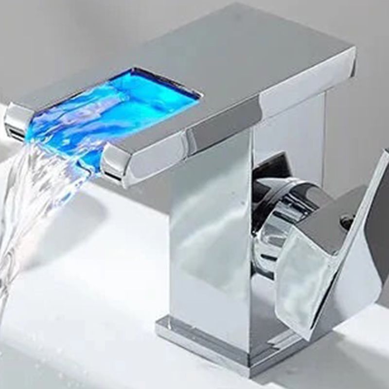 1-Handle Lavatory Faucet 1-Hole Vessel Sink Faucet with LED Lighting