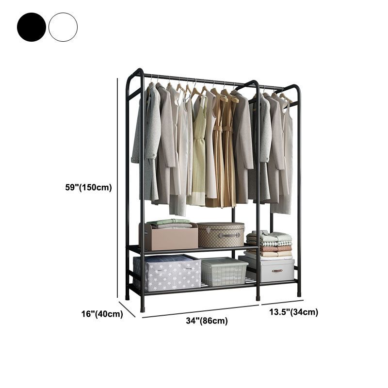 Contemporary Coat Rack Metal Shelving Storage Free Standing Hall Tree