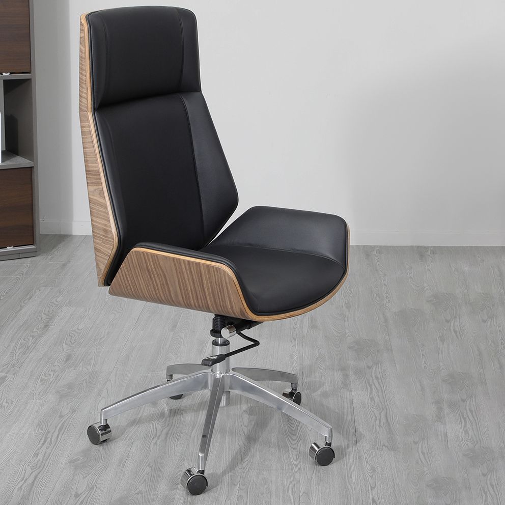 Armless Upholstered Office Chair Modern Slide High Back Management Chair