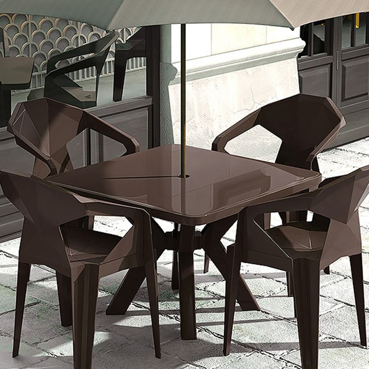 Contemporary Water Resistant Dining Table 4-Seater 1.57" Dining Set