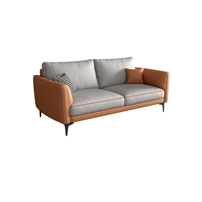 Stain Resistant Faux Leather Contemporary Standard Sofa Couch