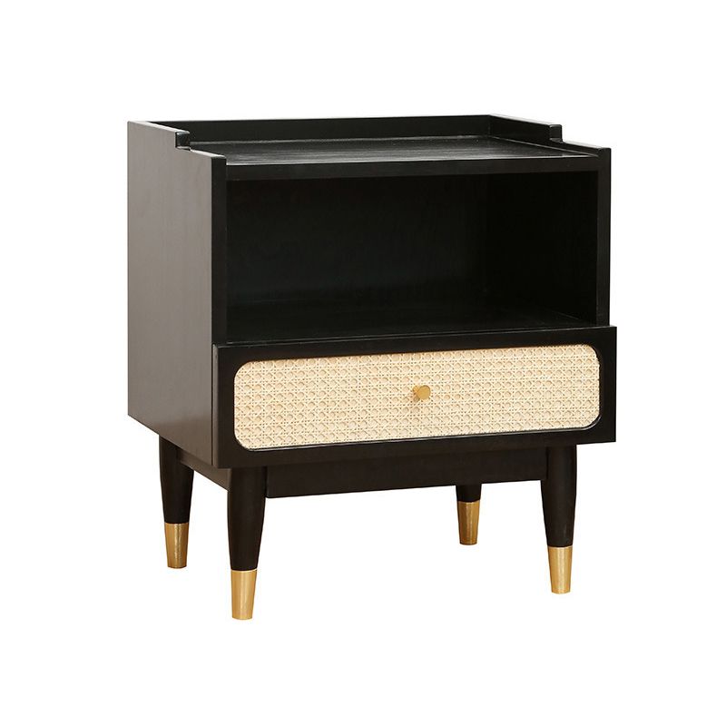 Contemporary Accent Table Nightstand One Drawer Bed Nightstand With Cabinets