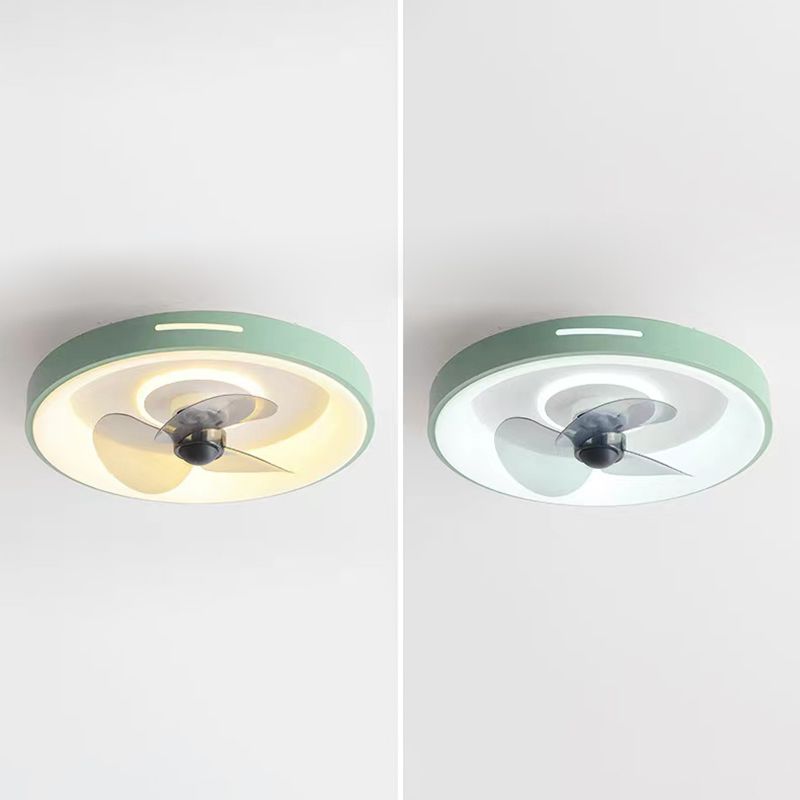 Modern Simple Ceiling Fan Lamp Circle Shape Ceiling Fan Light for Bedroom