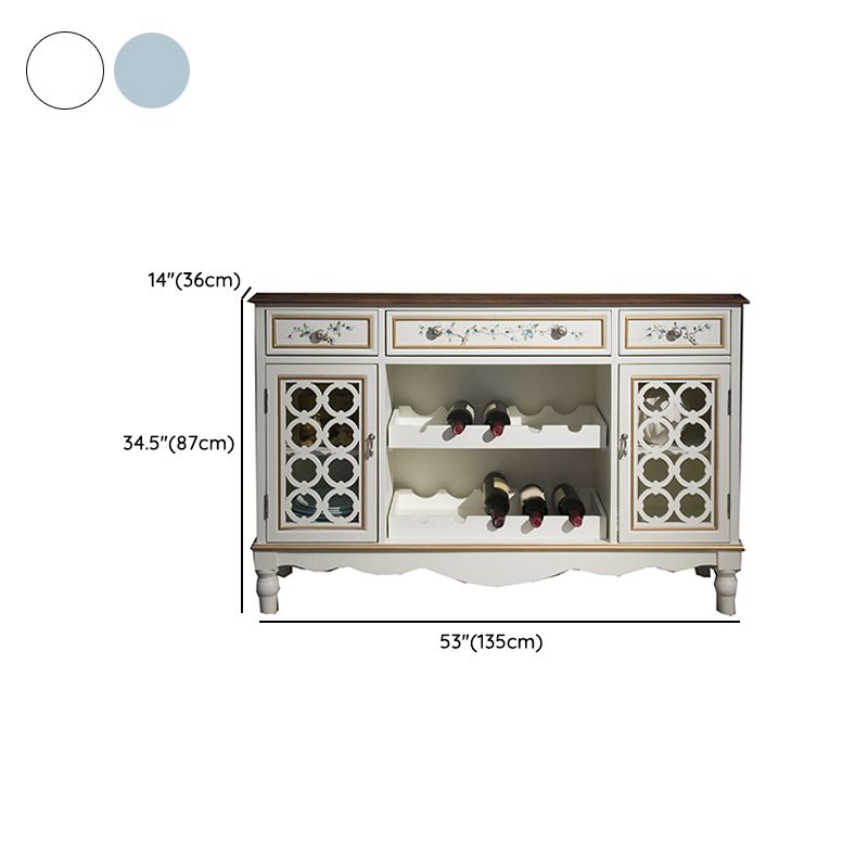 Glam Dining Buffet Birch Buffet Table with Doors for Dining Room