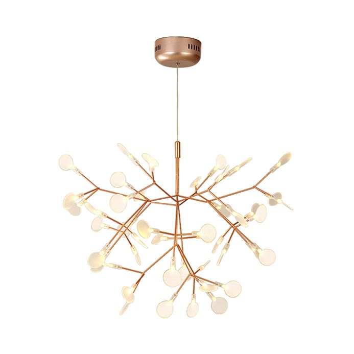 Black/Rose Gold Branching Ceiling Fixture Contemporary Style 30/45 Lights Acrylic Chandelier Light Fixture