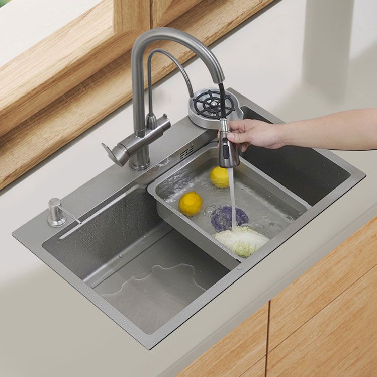 Modern Style Kitchen Sink Rectangle Shape Kitchen Sink with Single Bowl