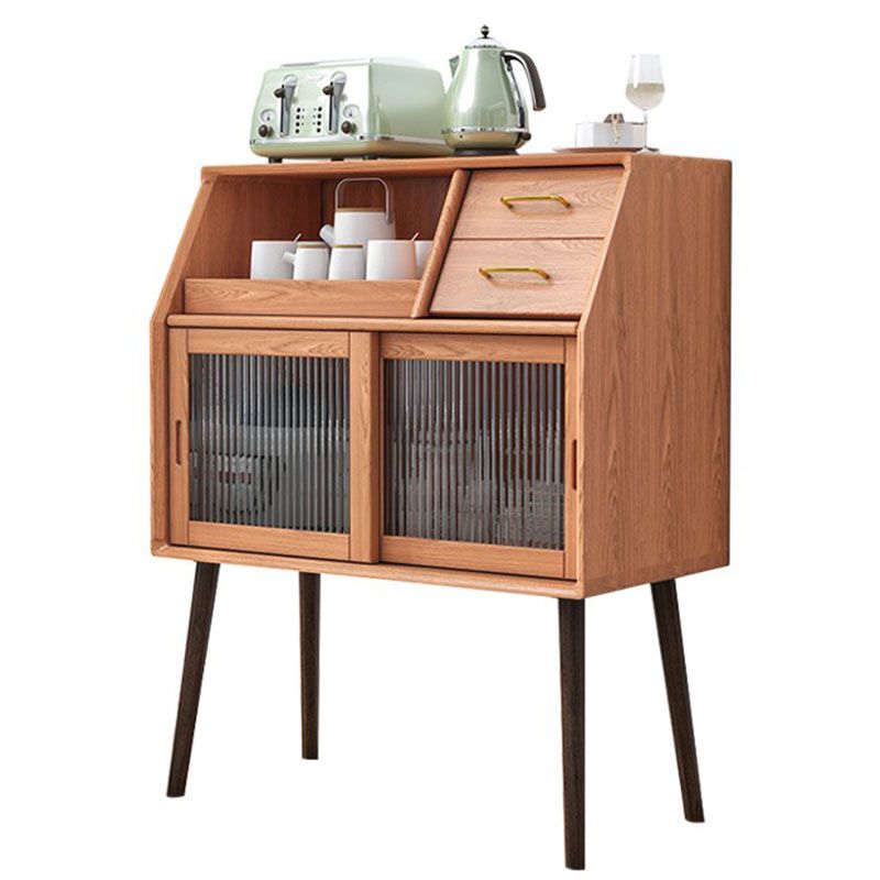 Modern Style Buffet Stand Solid Wood Buffet Sideboard with Drawers , 31.5"W