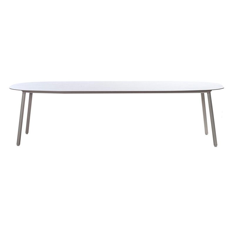 Modern Outdoor Dining Table UV Resistant Patio Table with Metal Frame