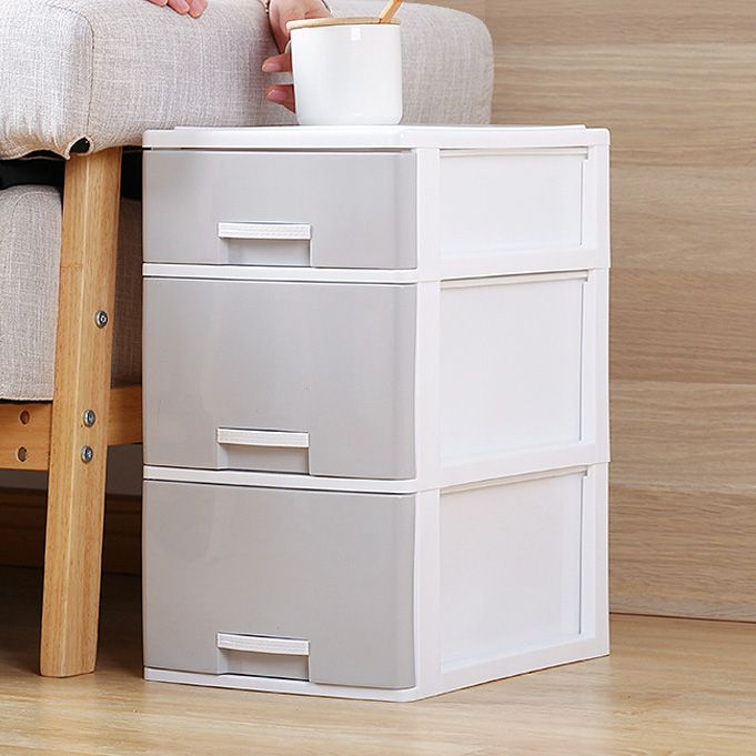 Contemporary File Cabinet Plastic Lateral Drawers Filing Cabinet for Home and Office