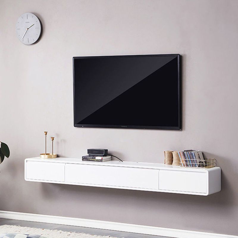 Contemporary Wood TV Console Floating TV Media Stand for Living Room