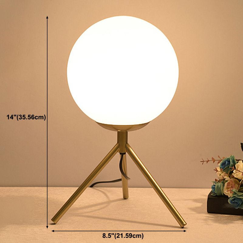 Glass Ball Shape Night Table Lamp Minimalist Style Table Light for Bedside