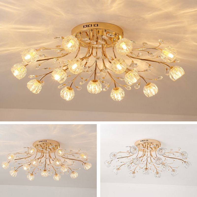 Modern Spherical Ceiling Flush Mount Lights Glass Ceiling Light