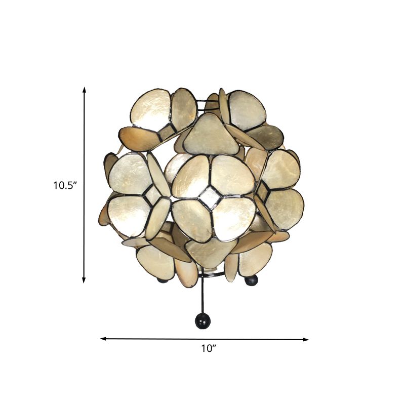 Goldblüte Nachtlicht modernistische LED -Acryl -Nachttischlampe mit schwarzem Eisenstativ