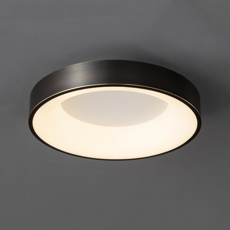 Modern Drum Ceiling Lighting Metal 1-Light Ceiling Mount Light Fixture