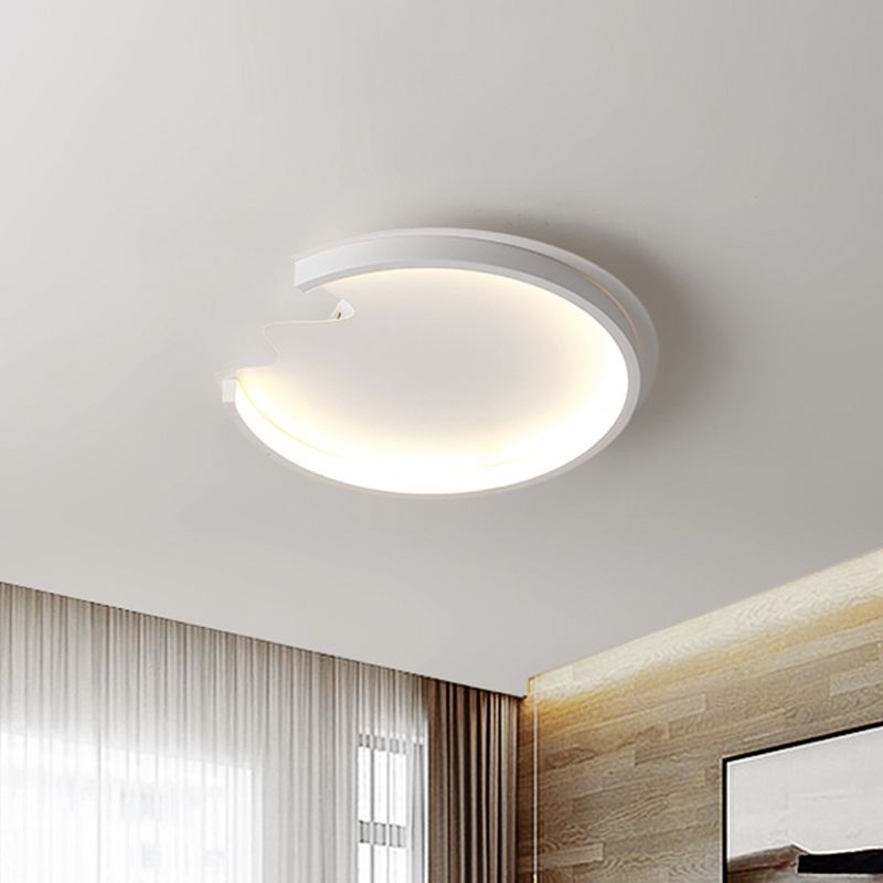 Egg Shell Child Bedroom Ceiling Light Acrylic Modern Style LED Ceiling Mount Light in White