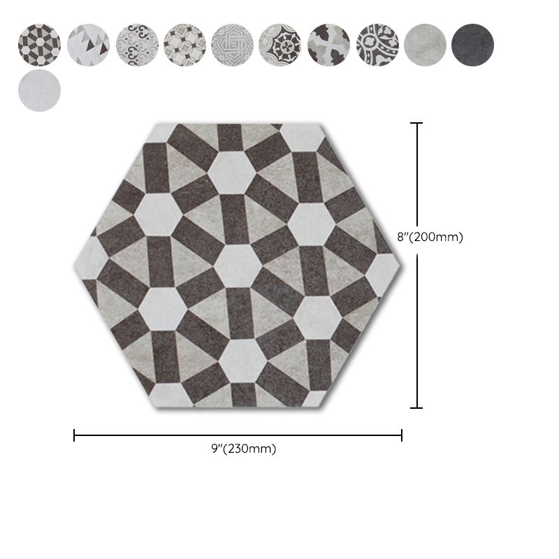 Modern Style Waterproof Floor Tile Straight Edge Hexagon Floor Tile