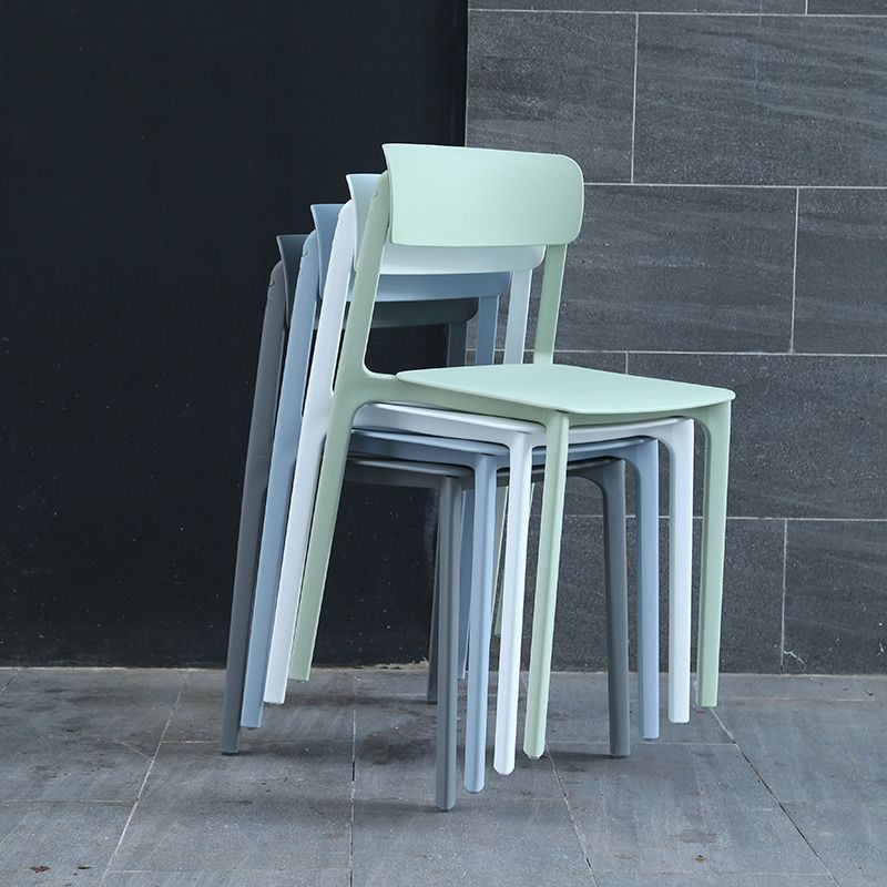 Modern Style Stackable Plastic Chair Open Back Dining Side Chair