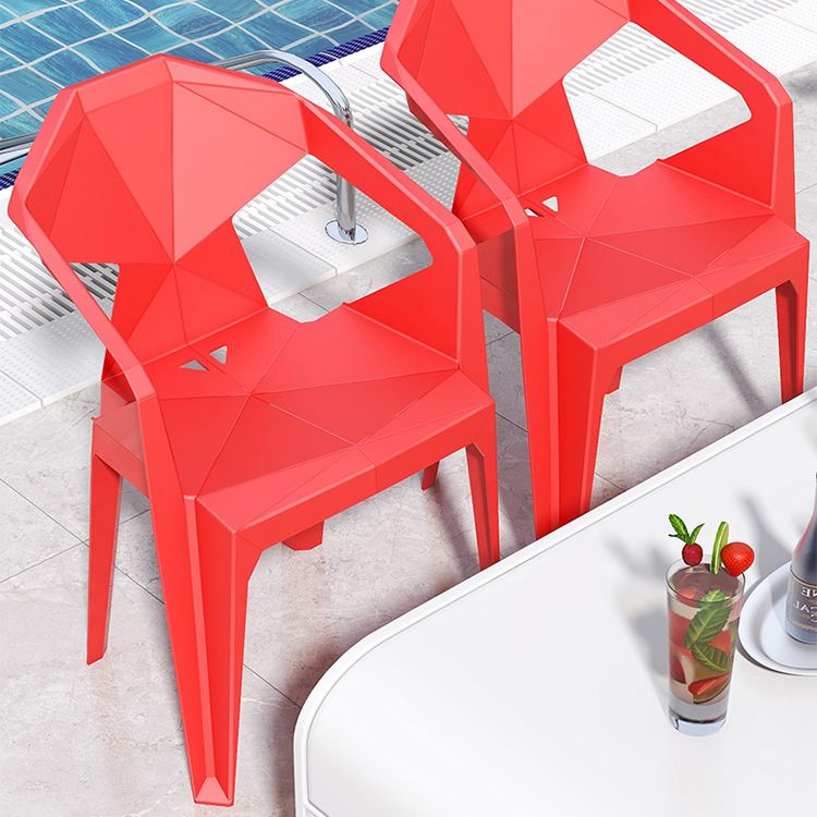 Modern Style Chairs Dining Arm Chairs for Kitchen with Plastic Legs